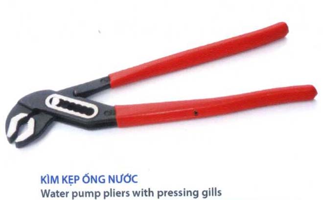 Water pump pliers with nesting gills